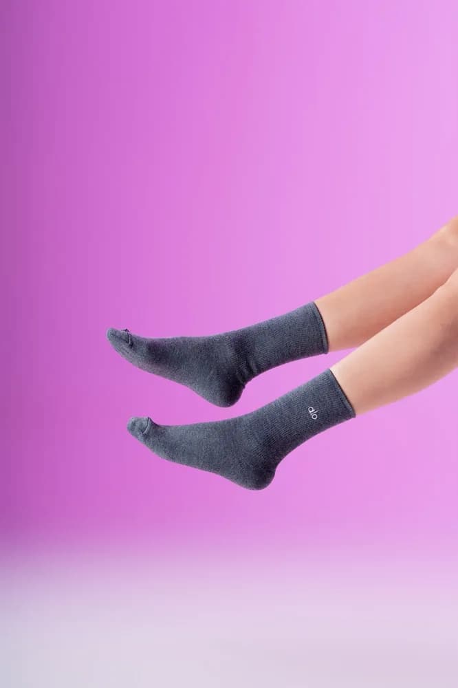 Calcetas Rosa en gris oxford