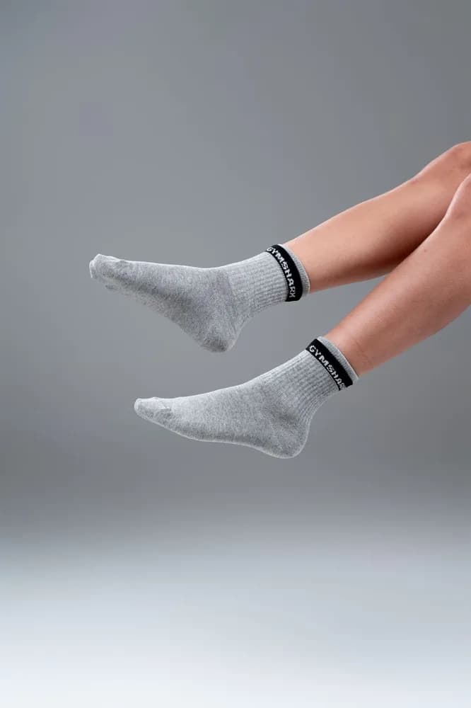 Calcetas Elisa en gris jaspeado