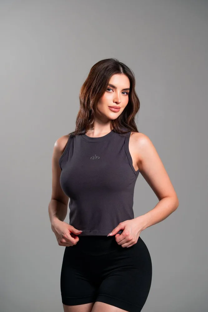 Top Margot en gris plomo