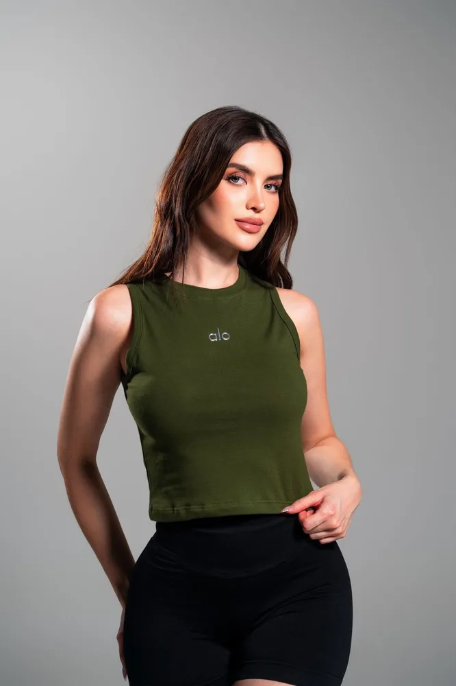 Top Margot en verde militar